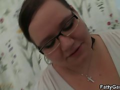 Plump teacher fucks her stud