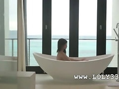Hot jacuzzi of unique busty babe Caprice