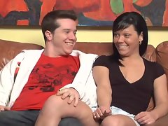 Passionate couple show the camera how much they love each other