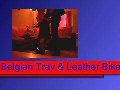 Belgian trav likes leather biker