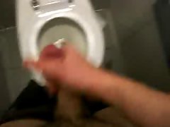 jerk in public bathroom