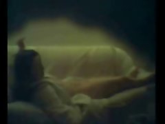Sister masturbating on couch caught by hidden cam
