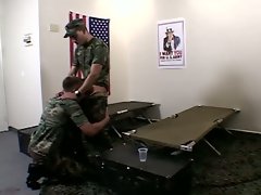 Big hot army boy suck on another soldier's cock