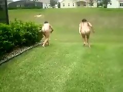 Two models streaking