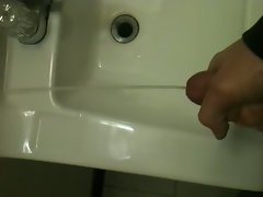 Huge Cum Rope Shot In Public Bathroom